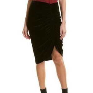 🎉Host Pick🎉Nanette Lepore Black Velvet Ruched Skirt